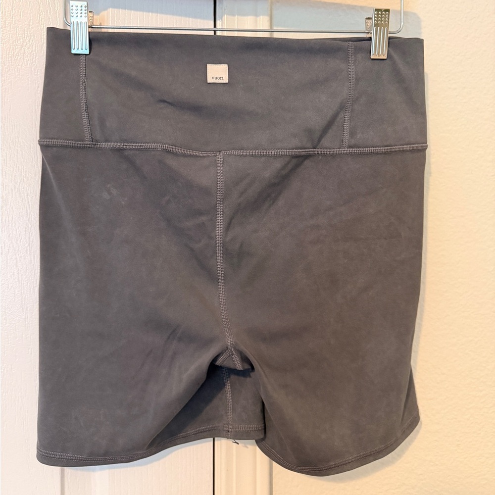 Vuori Charcoal Bike Shorts with Subtle Logo